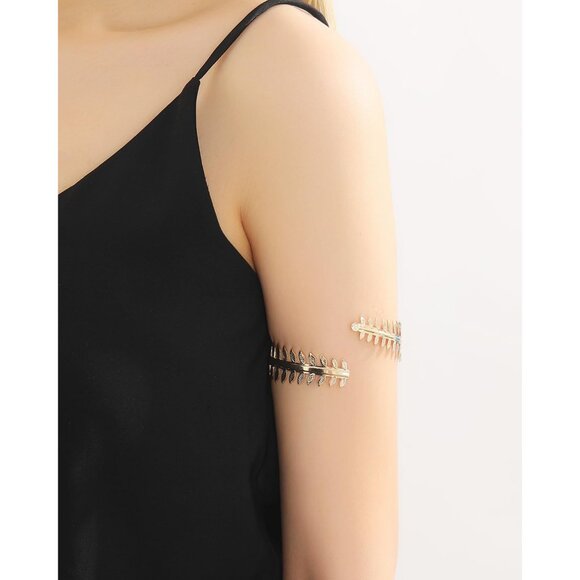 4-6 Pcs Arm Cuff Upper Arm Band Cuff Bracelet Bangle for Women Adjustable Armban - Picture 7 of 9